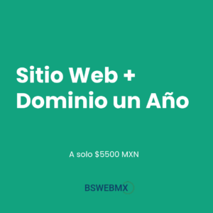 SITIO WEB + DOMINIO 1 AÑO