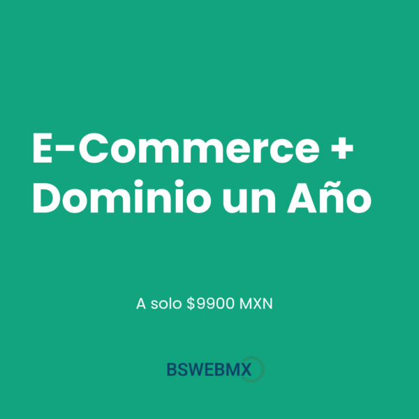 E-COMMERCE + DOMINIO 1 AÑO